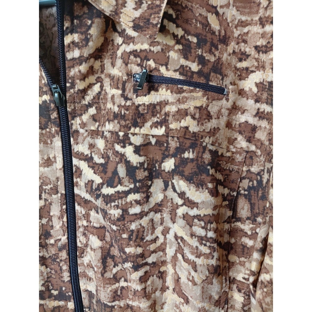 Zenergy by Chico's Zip Up Animal Print Thin Jacket Size 3 Or XL office work - Picture 2 of 6